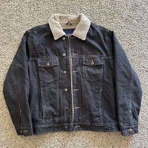 Sonoma black sherpa-lined trucker jacket